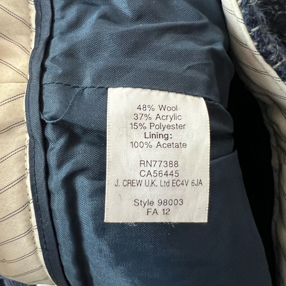 J. Crew the pencil lined skirt blue wool blend size 6 boucle - Picture 4 of 7